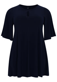 Tunic wide bottom circle sleeve DOLCE - blue - #4