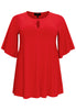 Tunic wide bottom circle sleeve DOLCE - red - #4