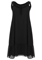 Dress frill strap VOILE - black  - #4