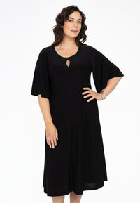 Dress A-line circle sleeve DOLCE - black - #1