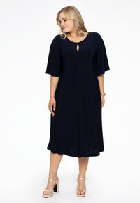 Dress A-line circle sleeve DOLCE - blue - #2