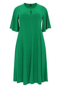 Dress A-line circle sleeve DOLCE - green - #4