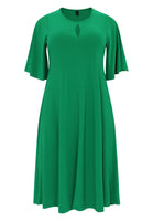 Dress A-line circle sleeve DOLCE - green  - #4