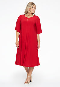 Dress A-line circle sleeve DOLCE - red - #2