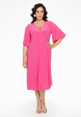 Dress A-line circle sleeve DOLCE - pink - #2