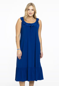 Sleeveless dress frill strap DOLCE - indigo - #1
