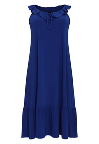 Sleeveless dress frill strap DOLCE - indigo - #4