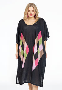 Kaftan rectangles COLOUR BLOCK - black - #1