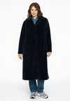 Coat faux fur - blue