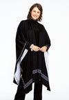 Poncho FLOWER - black 