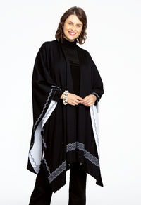 Poncho FLOWER - black - #1