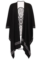 Poncho FLOWER - black  - #3