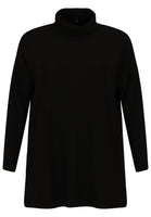 Pullover high neck RIB - black - #1