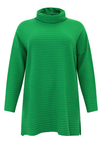 Pullover high neck RIB - green - #1