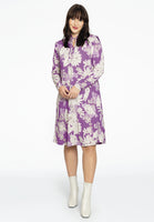 Dress grandad collar PAULINA - purple - #2