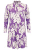 Dress grandad collar PAULINA - purple  - #4