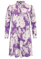 Dress grandad collar PAULINA - purple - #4