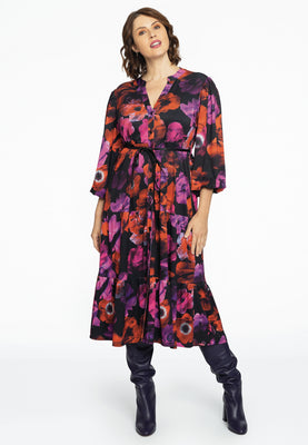 Dress puff sleeve POPPY - black  - #2