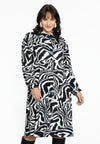 Blouse-dress puff sleeve ZEBRA - black 