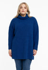 Pullover knit high neck - indigo