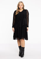 Dress with frills - black - #2