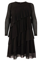 Dress with frills - black - #4