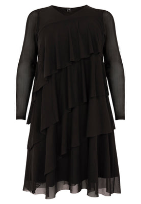 Dress with frills - black  - #4