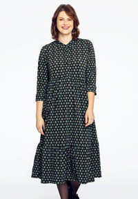 Dress ruffled BARONNE - black - #1