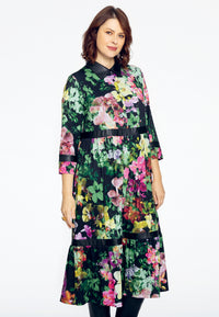 Dress ruffled ORCHIDEE - black - #1