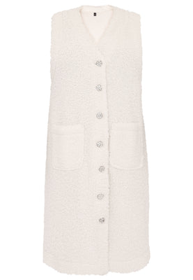 Jacket sleeveless TEDDY - ecru - #4