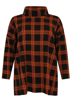 Pullover turtle neck CHECK - black  - #4