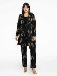 Trousers LUREX FLOWER - black - #1