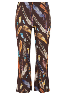 Trousers bootcut FEATHERS - brown - #3