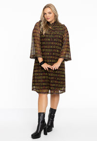 Dress ruffled yoke INFINITY - black - #2