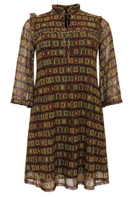 Dress ruffled yoke INFINITY - black - #3