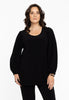 Tunic flare puff sleeve DOLCE - black 