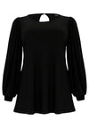 Tunic flare puff sleeve DOLCE - black - #4