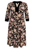 Taped A-line dress PAISLEY - black - #4