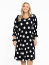 Dress puff sleeve DAISY - black 