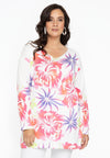 Pullover V-neck LELY - white 