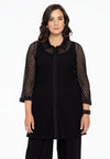 Blouse collar LACE - black 