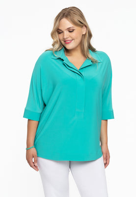 Shirt kimono sleeve DOLCE - turquoise - #1