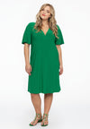 Dress empire V-neck DOLCE - green