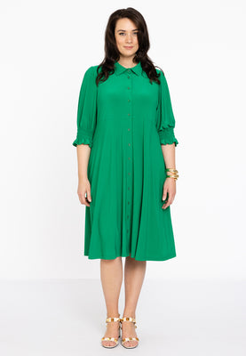 Dress buttoned DOLCE - green  - #2