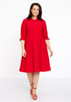 Jurk met knopen dolce - Rood