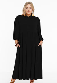 Dress puff sleeve DOLCE - black - #1