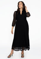 Dress puffed sleeve LACE - black  - #2