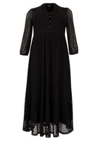 Dress puffed sleeve LACE - black  - #4