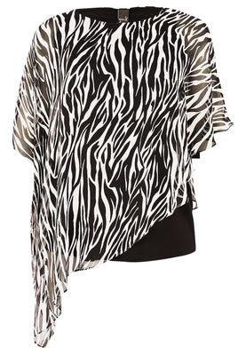 Tunic voile ZEBRA - black  - #4