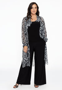 Blouse long jabot ZEBRA - black - #5